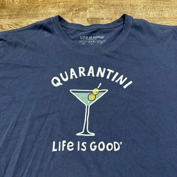 Life is Good Quarantini Cocktail T-Shirt Size XXL - Picture 2 of 8